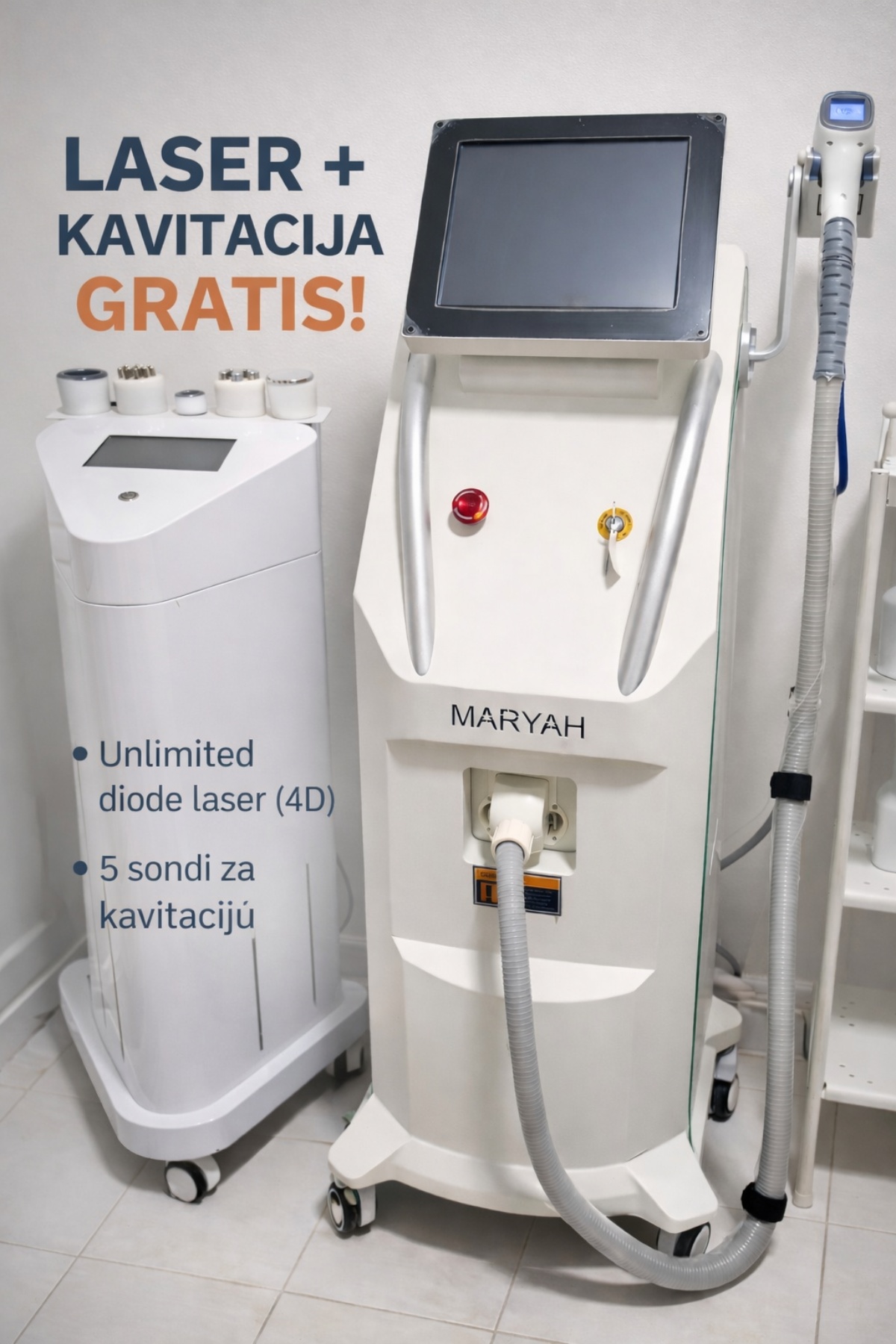 laser MARYAH 4D diodni laser (UNLIMITED) + kavitacija gratis - Image 1